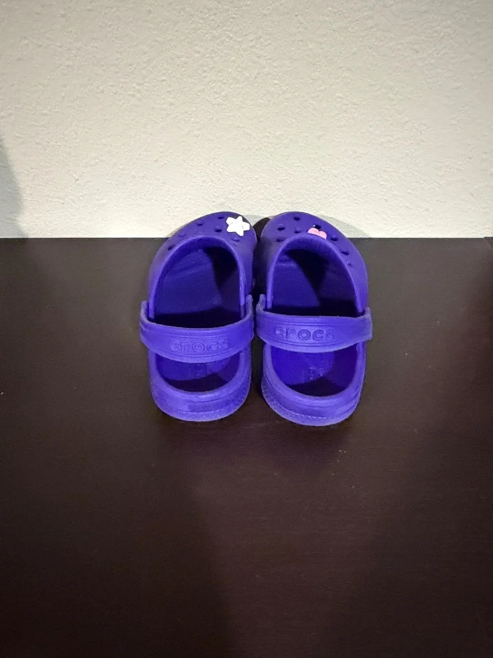 CROCS Kids Size 12 Purple Clog Sandals with Back Strap - Picture 3 of 6